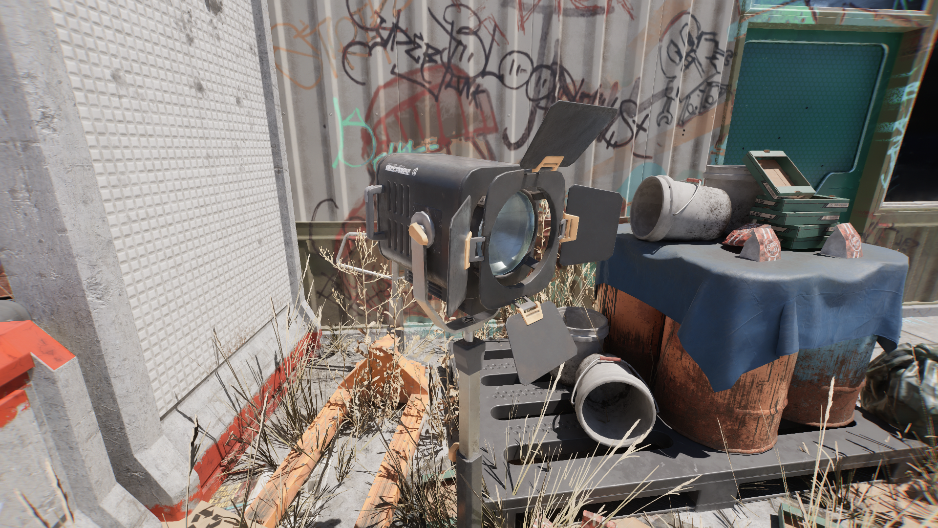 The city's alleyways can be toggled through floodlights